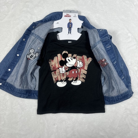 Disney Junior Mickey Size 3T Denim Jacket and Tee Set - Picture 6 of 7